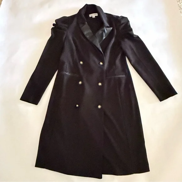 Shelby & Palmer Classic Sophisticated Black Blazer Dress with Sleek Design - Picture 8 of 14